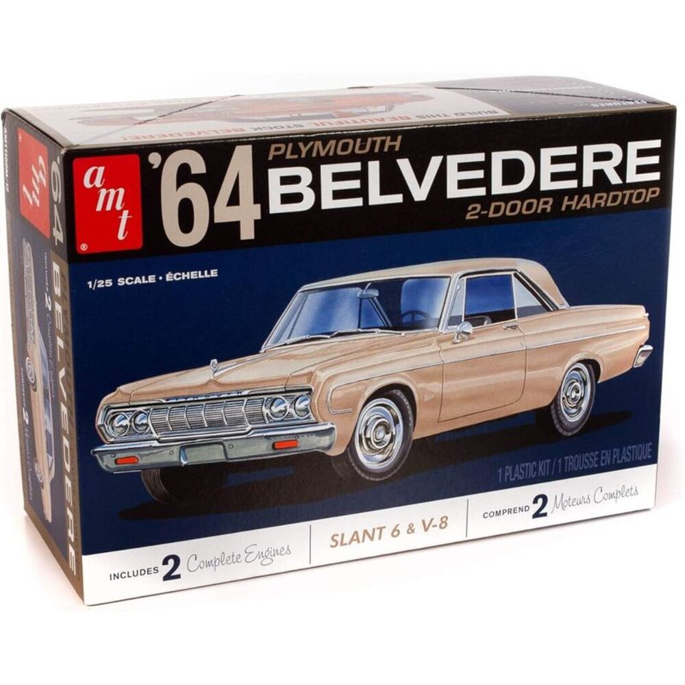 AMT 1964 Plymouth Belvedere (w/Slant 6 Engine) 2T 1/25 Scale Model Kit